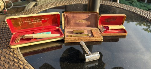 Vintage safety razor lot - safety,