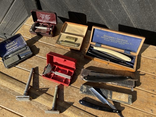 Antique cut throats razors - antique, +